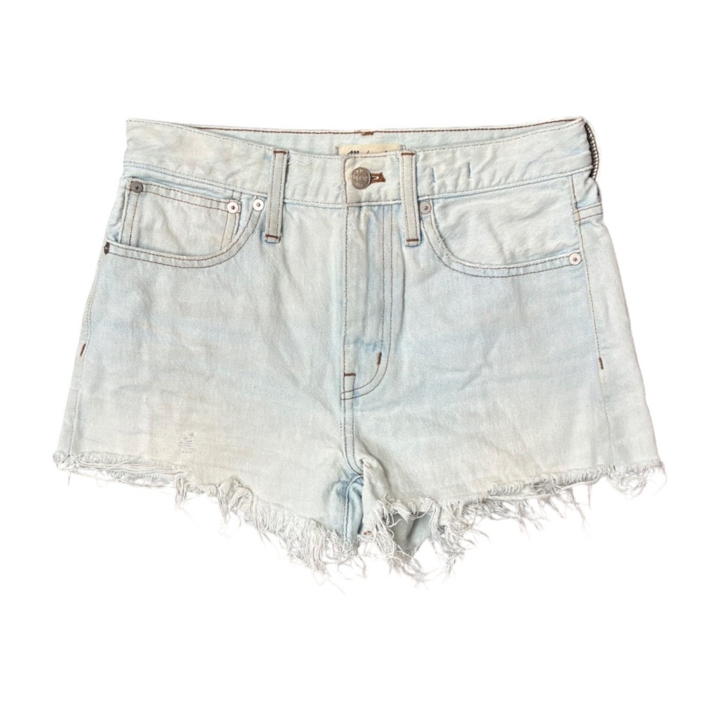 Madewell Relaxed Denim Shorts 25 Light Essen Wash High Rise Cut-off 159779